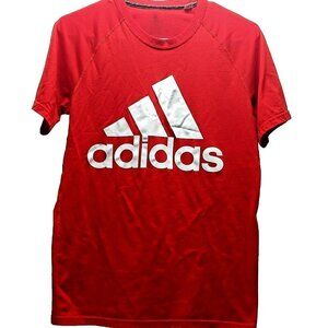 Adidas Mens T-shirt Athletic “Ultimate‎ Tee” Size Small Red Logo